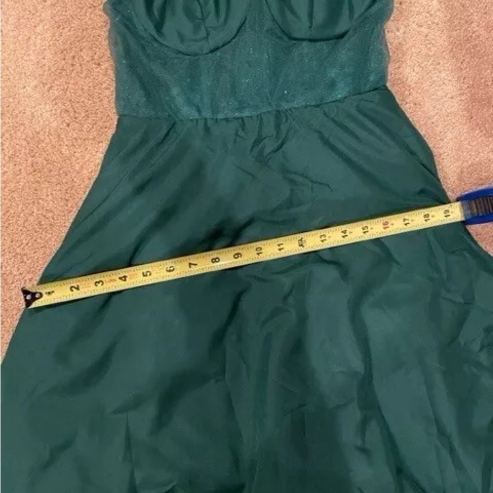 Stacees A-line Sweetheart Tulle Dress Dk Green Sz 6 (see measurement) Homecoming - Picture 14 of 15